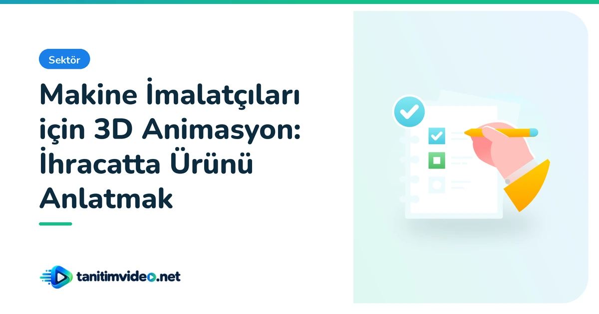 Makine İmalatçıları için 3D Animasyon — Sektör | tanitimvideo.net